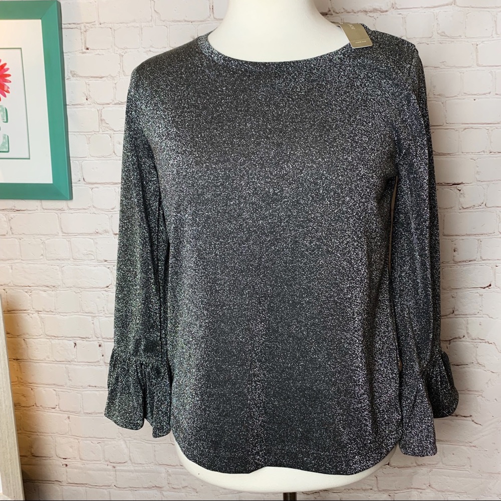 J. Crew | Tops | Sz S | Sparkle Bell Sleeve 🆕